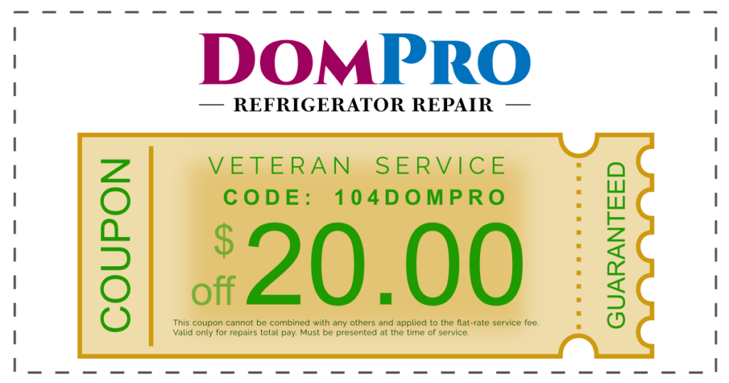 Get $20 off for your first-time refrigerator repair service